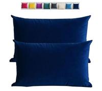 Federe Cuscini Copricuscini in Velluto per Divano Federe Cuscini per Camera da Letto Decorativi Fodere per Cuscino Divano Letto Set 2 Copricuscino Decorazione Federe per Divano letto(Navy Blue,30x50 c