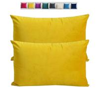 Federe Cuscini Copricuscini in Velluto per Divano Federe Cuscini per Camera da Letto Decorativi Fodere per Cuscino Divano Letto Set 2 Copricuscino Decorazione Federe per Divano letto(Deep Yellow,30x60