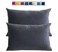 Federe Cuscini Copricuscini in Velluto per Divano Federe Cuscini per Camera da Letto Decorativi Fodere per Cuscino Divano Letto Set 2 Copricuscino Decorazione Federe per Divano letto(Deep Grey,70x90 c