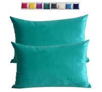 Federe Cuscini Copricuscini in Velluto per Divano Federe Cuscini per Camera da Letto Decorativi Fodere per Cuscino Divano Letto Set 2 Copricuscino Decorazione Federe per Divano letto(Lake Green,50x80