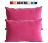 Federe Cuscini Copricuscini in Velluto per Divano Federe Cuscini per Camera da Letto Decorativi Fodere per Cuscino Divano Letto Set 2 Copricuscino Decorazione Federe per Divano letto(Rose Red,50x80 cm