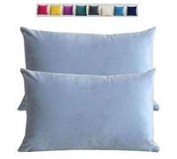 Federe Cuscini Copricuscini in Velluto per Divano Federe Cuscini per Camera da Letto Decorativi Fodere per Cuscino Divano Letto Set 2 Copricuscino Decorazione Federe per Divano letto(Grey Blue,30x60 c