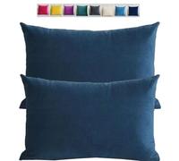 Federe Cuscini Copricuscini in Velluto per Divano Federe Cuscini per Camera da Letto Decorativi Fodere per Cuscino Divano Letto Set 2 Copricuscino Decorazione Federe per Divano letto(Ink Blue,50x80 cm
