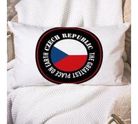 Federe Cuscini Czech Republic Flag The Greatest Place On Earth National Flags Copricuscini Lavabile Cuscino Decorativo Arte Federa per Balcone Camera Ufficio 40X60CM