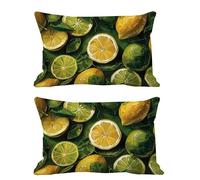 Federe Cuscini da Esterno 80x100cm Impermeabili Lino Copricuscini Divano Verde,2 Pezzi Arancia Federe Cuscini Divano con Cerniera Invisibile,Esterno Decorativi Giardino Arredo Soggiorno Balcone G626