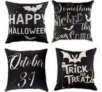Federe Cuscini Decorativi Copricuscini 45x45 Halloween Arredo Casa Set 4 pezzi