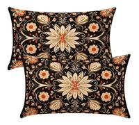 Federe Cuscini Divano 20x30 cm Set di 2 Federa Cuscino Fiori Americani Copri Cuscini per Divano Retrò Fodere Cuscino Decorativi Copricuscino per Camera da Letto Soggiorno con Cerniera Nascosta -SC519