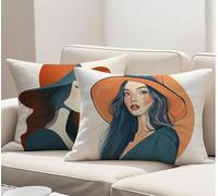 Federe Cuscini Divano 30x50 cm Set di 2 Cuscini per Divano in Velluto, Europa settentrionale Guanciale Letto Morbidi e Traspiranti per Dorme Durevole per Autunno Decorativo Copricuscini Donna R-6216