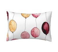 Federe Cuscini Divano 30x50 cm Set di 2 Federe Cuscini Bianco Decorativi in Velluto Palloncini Copricuscini con Cerniera Invisibile, Federa Cuscino per Letto Divano Soggiorno Camera da Letto -TER503