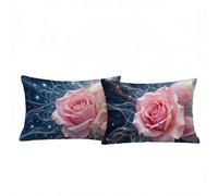 Federe Cuscini Divano 30x50, Federa Cuscino Letto Flower 2 Pack, Federe Cuscini Divano 30x50 cm Soprammobili Moderni Stampa Integrale Fronte-Retro per Regalo Donna Decorazioni Casa Sognando 2154-XYBZ
