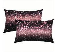 Federe Cuscini Divano 30x50 Rosa Set di 2, Astratto Copricuscino Impermeabile Letto Lino con Cerniera Invisibile, Traspiranti Copricuscini per Soggiorno, Facili da Lavare, Durevole Home Decor S6-713