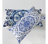 Federe Cuscini Divano 30x50cm Blu Navy Federa Cuscino Europa Settentrionale Copricuscini, Velluto Cuscini per Divano Set di 2 Stampa Fronte-Retro Facile da Pulire per Divano Letto Decorativi C0C1059