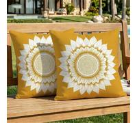 Federe Cuscini Divano 35x35 cm Arancia Cuscino Divano Decorativo Set da 2, con Cerniera Fiore di Datura Lino Cuscini da Esterno Impermeabili Quadrato per Divani Camera de Letto Soggiorno Auto dj-164
