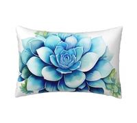 Federe Cuscini Divano 35x55 cm Set di 2 Federe Cuscini Piante Decorativi in Velluto Succulento Copricuscini con Cerniera Invisibile, Federa Cuscino per Letto Divano Soggiorno Camera da Letto -TER487