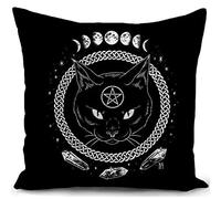 federe cuscini divano 40 x 40 gatto nero gotico wicca goth witch streghe tarocchi regalo donna gadget copricuscini divano cuscino decorativi accessori soggiorno camera da letto