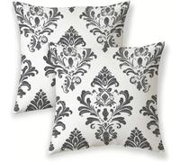 Federe Cuscini Divano 40x40 cm Velluto Grigio 2 Pezzi Copricuscini, Federa Cuscino Decorativo Quadrato, Copricuscino nordico Cuscini da Esterno Impermeabili per Divano Soggiorno Giardino SJ-385