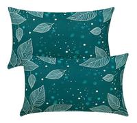 Federe Cuscini Divano 40x50 cm Set di 2 Federa Cuscino Estate Verde Scuro Copri Cuscini per Divano Foglie Fodere Cuscino Decorativi Copricuscino Decorazioni per la Casa con Cerniera Nascosta -SC465