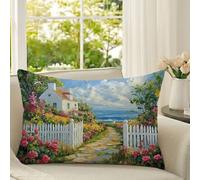 Federe Cuscini Divano 40x60 cm Paesaggio Cuscini per Divano Set di 1 Copricuscini Oceano Velluto Doppio Lato Motivo Cuscino Esterno per Giardino Soggiorno Camera da Letto Balcone Sedia Decorare 1D#32