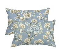 Federe Cuscini Divano 40x70 2 Pezzi, Idilliaco Copri Cuscini per Divano Esterno, Rettangolari Copricuscino Impermeabile in Lino, Fodera Cuscino Decorativo per Regalo Donna, Decor Casa, (Pianta) -3240