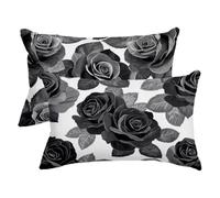 Federe Cuscini Divano 40x70 2 Pezzi, Nero Copri Cuscini per Divano Esterno, Rettangolari Copricuscino Impermeabile in Lino, Fodera Cuscino Decorativo per Regalo Donna, Decorazioni Casa, (Rosa) -3238
