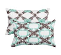 Federe Cuscini Divano 40x70 2 Pezzi, Reticolo Copri Cuscini per Divano Esterno, Rettangolari Copricuscino Impermeabile in Lino, Fodera Cuscino Decorativo per Regalo Donna Decor Casa, (Geometria) -3468