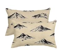 Federe Cuscini Divano 40x70, Fodere Cuscini da Esterno Impermeabile Set di 2, Neutro Copricuscini Divano in Lino, Rettangolari Federa Cuscino Montagna, Fodera Cuscino per Regalo Donna, Decor -3523
