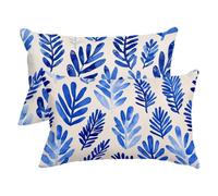 Federe Cuscini Divano 40x70, Fodere Cuscini da Esterno Impermeabile Set di 2, Primavera Copricuscini Divano in Lino, Rettangolari Federa Cuscino Pianta, Fodera Cuscino per Regalo Donna, Decor -3549