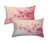 Federe Cuscini Divano 40x70 Rettangolari Federe Cuscino Letto Set di 2,CopricusciniRosa Morbido Velluto Cuscini per Divano Fiori con Cerniera Invisibile Copri Cuscino Letto per Decorazioni Casa w0u-3