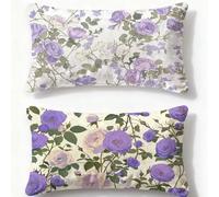 Federe Cuscini Divano 40x80cm Cuscini per Divano Viola Set di 2 Velluto Federe Rosa,2026 Nuovo Rettangolari Stampata Fronte-retro Cuscino per Decorazione Inverno Autunno Domestica Camera Letto O-486U