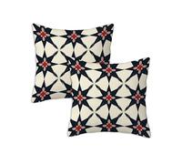 Federe Cuscini Divano 45x45 cm, Cuscini da Esterno Impermeabili Lino Set di 2 Decorativi Fodere Copricuscini Divano Moderno, Giardino Soggiorno Terrazza Arredo Case Cuscino Decorativo, Boemia Z-1067