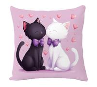 Federe Cuscini Divano 45X45 Nero Viola Lino Quadrate Cuscini Cerniera Invisibile Per La Decorazione Domestica Soggiorno Camera Da Letto Divano