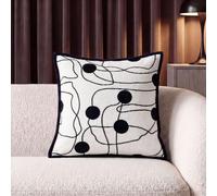 Federe Cuscini Divano 50 x 50 Peluche Morbide Morte Con Cerniera Invisibile | Adatto per Mobili Moderni,Soggiorno,Divano,camera da letto Decorazione,Stampa doppia facciaLinea Nera