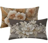 Federe Cuscini Divano 50x30 tinta unita Copricuscini Decorativi Europa settentrionale Rettangolari Federe Cuscini Set da 2 Morbido Velluto Copricuscini Divano per Esterni,Soggiorno,Camera Letto W1-798