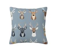 Federe Cuscini Divano 50X50 Animali Grigi Cuscini in Lino Cusciniper Divani,Tessuto Morbido Anallergico Antiacaro decorazioni camera da letto cuscini per divano,cuscini divano copricuscino