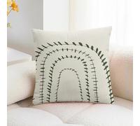 Federe Cuscini Divano 50x50 Astrazione Verde Lino Quadrata Decorativa Cuscini Respirazione Confortevole Lavabile Resistente,per Soggiorno Camera da Letto Divano Decorazione Domestica