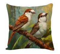 Federe Cuscini Divano 50X50 Marrone Bianco Lino Decorative Cuscini Per La Decorazione Domestica Soggiorno Camera Da Letto Divano Con Cerniera Invisibile