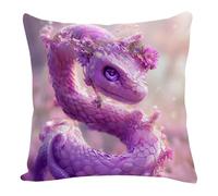 Federe Cuscini Divano 50X50 Serpente Animale Lino Decorative Cuscini Per La Decorazione Domestica Soggiorno Camera Da Letto Divano Con Cerniera Invisibile