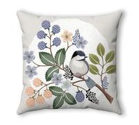 Federe Cuscini Divano 50x50 Uccelli Ramo Blu Copricuscini 50x50 Respirante Lavabili Quadrato Federe Cuscino Letto con Cerniera Invisibile Copricuscini Divano