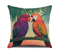Federe Cuscini Divano 50X50 Uccelli Viola Lino Decorative Cuscini Per La Decorazione Domestica Soggiorno Camera Da Letto Divano Con Cerniera Invisibile