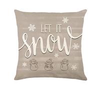 Federe Cuscini Divano 50x50 Umano Di Neve Grigio Marrone Copricuscini 50x50 Quadrato Lino Lavabile per Soggiorno Camera Balcone Esterno Giardino Decorazione Cuscino Divano