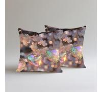 Federe Cuscini Divano 50x50cm 2 Pezzi Amore,Lino de Cotone Stampa Doppia Faccia Impermeabile All'aperto Decorativo Quadrati Copricuscini, Federa Cuscino Morbido Con Cerniera Invisibile,Vetro S0A-429