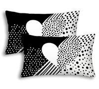 Federe Cuscini Divano 50x80 Amore Set di 2 Federe Cuscini Rettangolari Velluto San Valentino Copricuscini Divano per Letto Soggiorno Camera Ufficio, Lavabile in Lavatrice, Cerniera Invisibile -8193