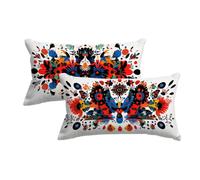 Federe Cuscini Divano 50x80 Set di 2 Federe Cuscini Letto Bianco Copricuscino Decorative con Motivo Boho per Divano Rettangolari Copricuscini Decorativi da Letto Soggiorno Decorazioni Casa -8515