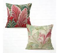 Federe Cuscini Divano 55x55 cm Set di 2 Verde Salvia Cuscini per Divano 55 x 55 Grandi Cuscino Esterno Lino Quadrato Decorativi Copricuscini Pianta per Balcone Decorazioni Primaverili Estate 0-146AX7