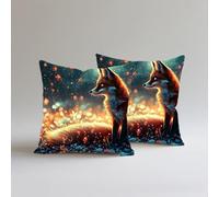 Federe Cuscini Divano 55x55cm 2 Pezzi Farfalla,Velluto Stampa Doppia Faccia Impermeabile All'aperto Decorativo Quadrati Copricuscini, Federa Cuscino Morbido,Il Cielo Stellare S0A-126