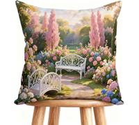 Federe Cuscini Divano 60 x 60 cm Cuscino Esterno Flower Decorativi Copricuscini Lino per Casa Decorazioni Colore K-60HH7