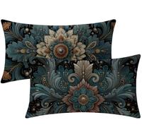 Federe Cuscini Divano 60x50 cm nero Copricuscini Decorativi Europa settentrionale Rettangolari Federe Cuscini Set da 2 Morbido Velluto Copricuscini Divano per Divano, Soggiorno, Camera da Letto W1-52