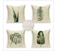 Federe Cuscini Divano 60x60 Piante Boho Cuscini Esterno Set di 4 Tropicali Cuscini per Divano Impermeabile Lino Federe Cuscino Decorativo,Quadrate Copricuscino Divano per Giardino Patio Arredo CasaY79
