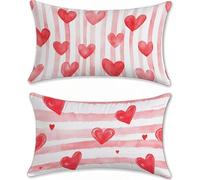 Federe Cuscini Divano 60x90cm Copri Cuscini per Divano Letto Decorativi Rosa Lino Set di 2 Cuscino Esterno Impermeabili Rettangolari Grandi Amore con Zip Nascosta per Arredo Camera da Esterno u-1186