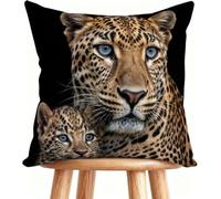 Federe Cuscini Divano 65 x 65 cm Cuscino Esterno Leopardo Decorativi Copricuscini Lino per Casa Decorazioni Animale K-733RU